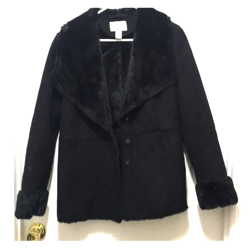 Fur and suede jacket